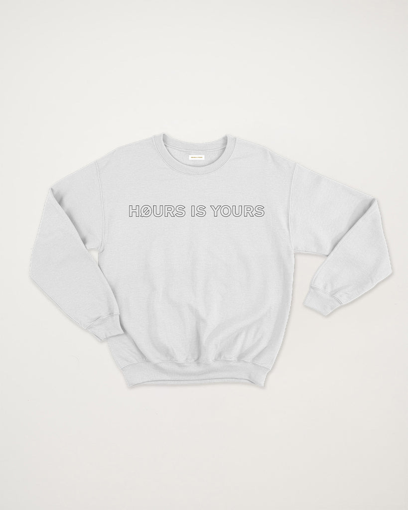 HOURS IS YOURS OUTLINE CREW Off-White