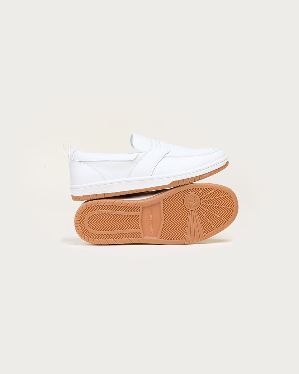 Cohiba SL90 White Leather | Cupsole Skate Loafer | Hours Is Yours